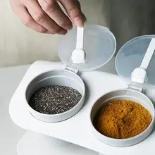 Приправа банка приправа коробка 3 в 1 приправа коробка для хранения набор, прозрачная соль перец коробка для порошка тмина инструмент разряда лодки