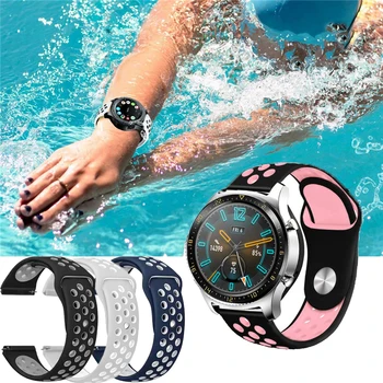 

For Huawei Watch GT 2 42 46mm/GT2E/Watch 2 Sport Silicone official buckle wristband bracelet replacement accessories EasyFit