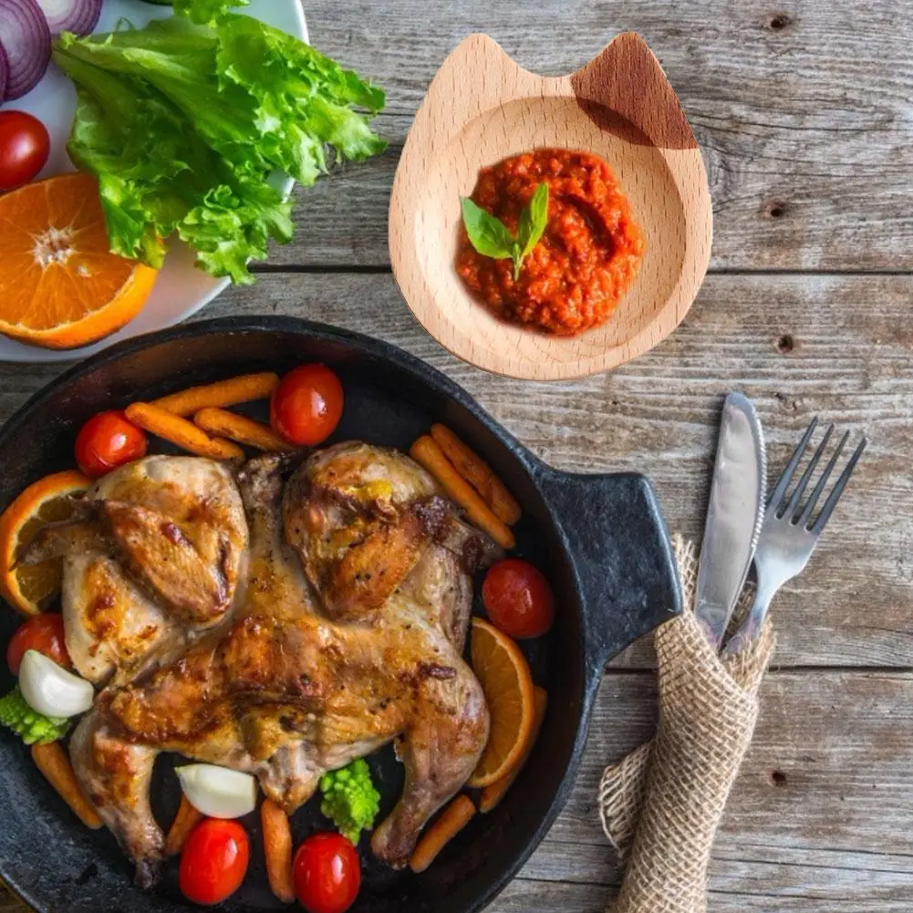 Деревянные блюда для соуса домашний соевый соус солевой уксус Вкус приправа блюдо боковые тарелки прочный мини лоток для хранения кухонные аксессуары