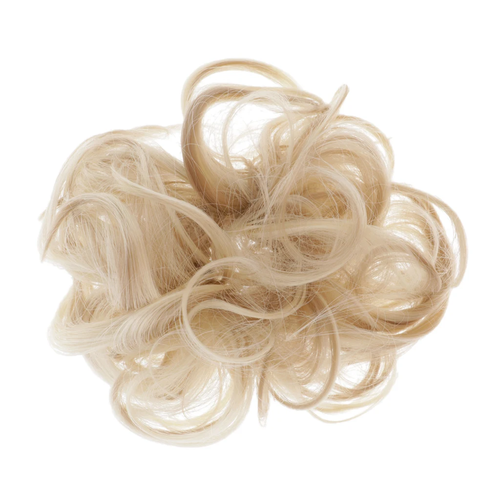 Messy Bun Hair Scrunchies Hairpieces Curly Wavy Updo Bun Extensions