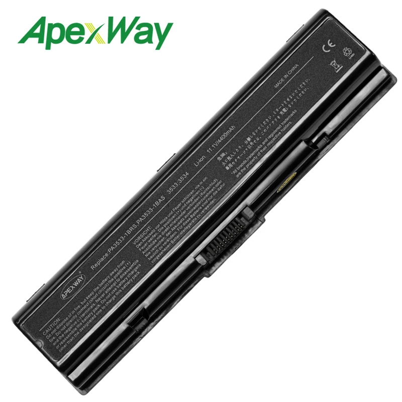 Apexway ноутбук Батарея PA3534U-1BAS PA3534U-1BRS для Toshiba Satellite A200 A202 A300 A500 L200 L300 L500 L550 L555 PA3533U-1BRS