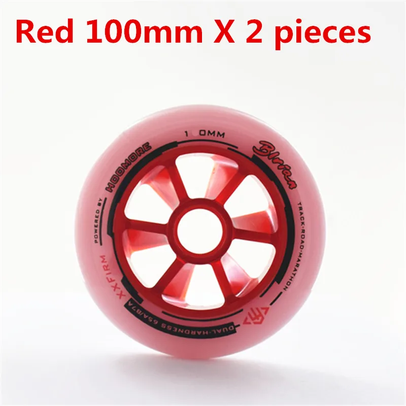 2 Red 100mm wheels Высококачественные роликовые коньки колеса 100 110 мм скоростное колесо для профессионального 3X110 мм 3X100 мм 4X110 мм 4X100 мм 4X мм - Цвет: 2 Red 100mm wheels