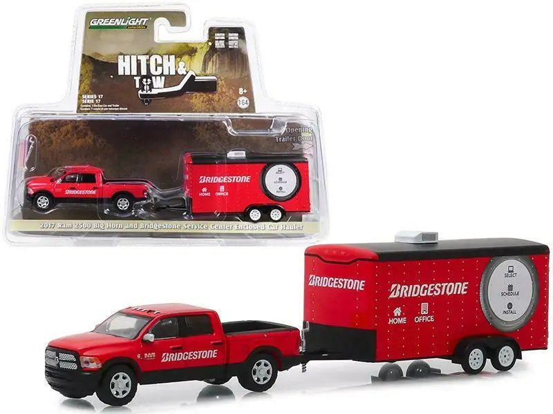 

GL 1:64 2017 Ram 2500 Big Horn and Bridgestone Service Center alloy model Car Diecast Metal Toys Birthday Gift For Kids Boy