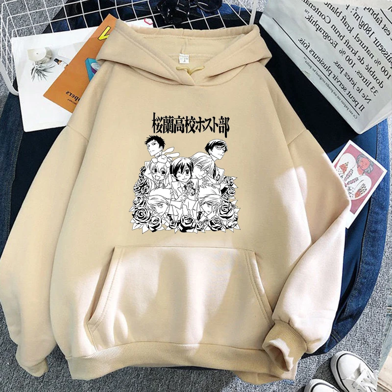 Модная толстовка с капюшоном в стиле аниме Ouran для старшей школы большие размеры