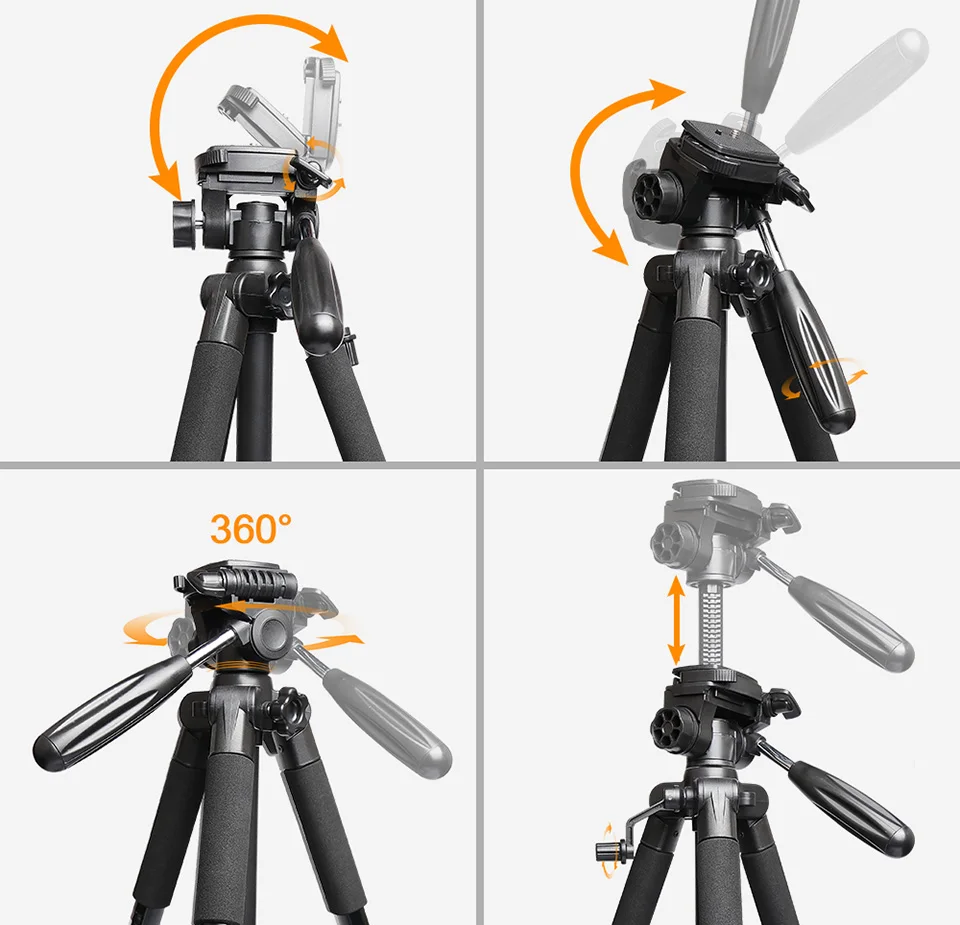 Huepar Multi-function Travel Camera Tripod 56