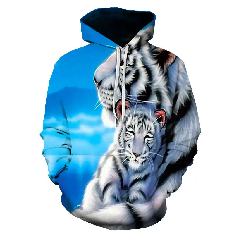 

Men's Hoodie 3D Sweatshirt Fashion Brand Autumn Spring Harajuku Domineering Tiger Lion Digital 3D Printing Men's Sportswear Pull