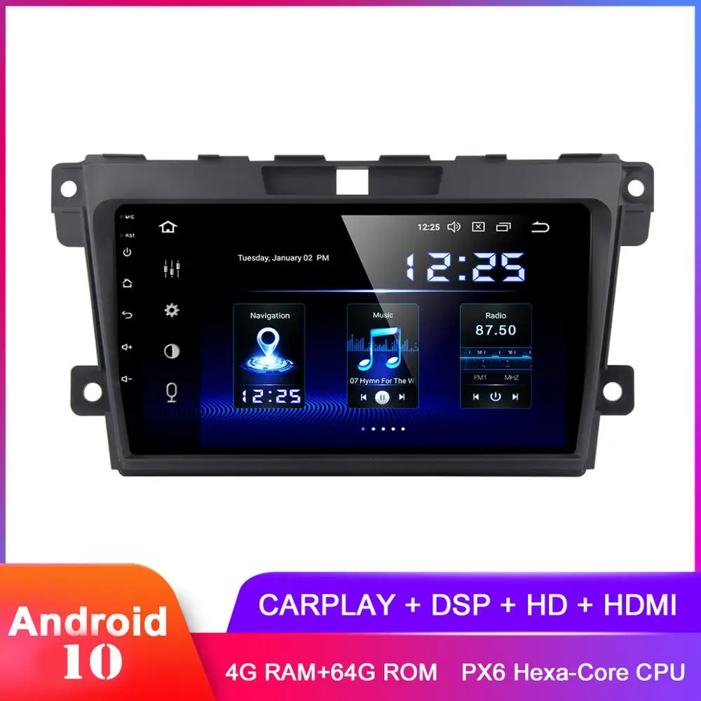 Dasaita 9 &quotIPS Android 10 автомобильный стерео GPS для CX-7 CX7 2008 + Carplay In Dash авто радио WiFi Bose DSP