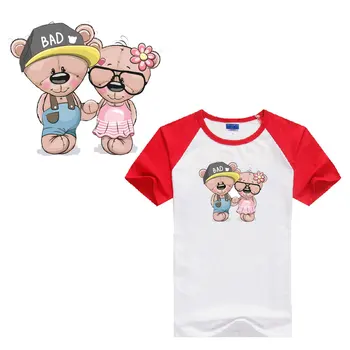 

Cartoon cute Animal Clothing Stickers Iron On Patches Diy Heat Transfers Patch For Clothes T-shirt Appliques Decoration