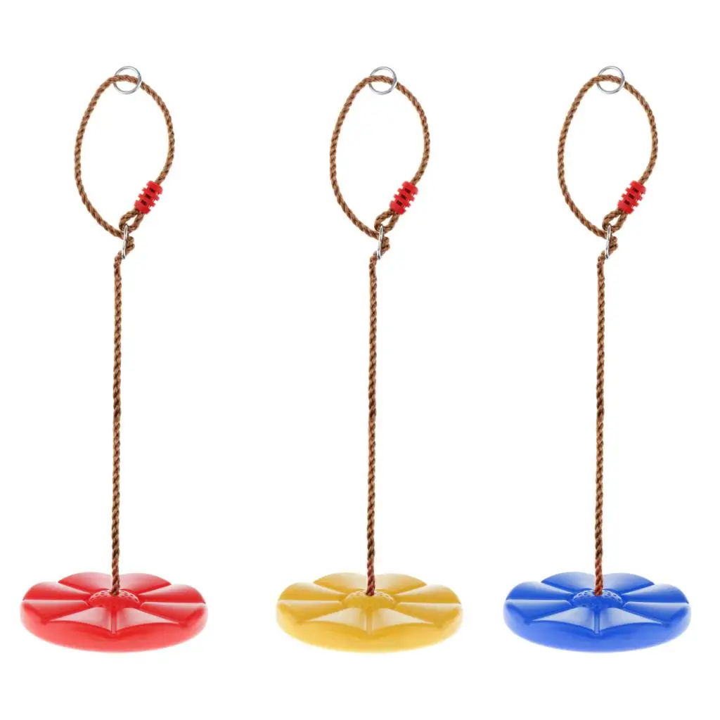 Swing Toy Outdoor Fitness Swing Jungle Gym Kingdom Climbing Rope with Platforms Swing Seat Set Kids Toy Birthday Gift Garden Game Sets