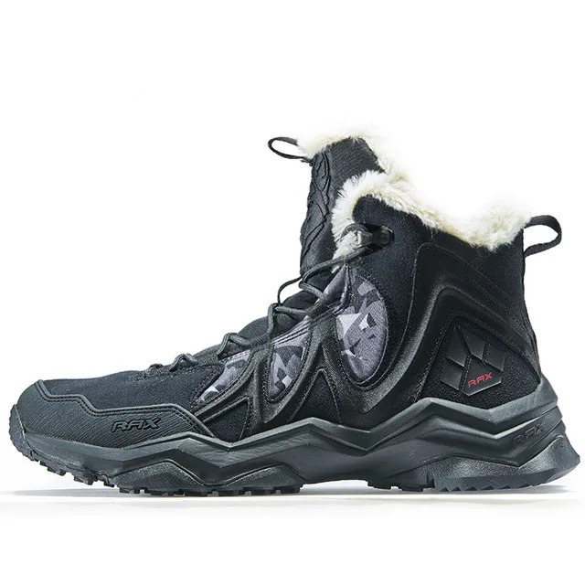 Xiaomi плюс бархатные теплые зимние ботинки Нескользящие износостойкие зимние ботинки мужские ботинки дышащие ботильоны уличная спортивная обувь - Цвет: black40