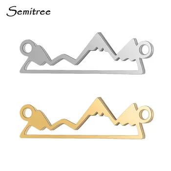 

Semitree 5pcs Stainless Steel Mountain Peak Charms for Bracelets Necklace Pendant Accessaries Gold DIY Crafts Jewelry Making
