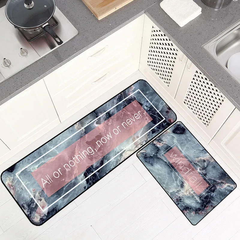 

Anti-slip Long Kitchen Mat Set Washable Bedroom Bedside Carpet Modern Entrance Doormat Living Room Carpets and Rugs Tapis
