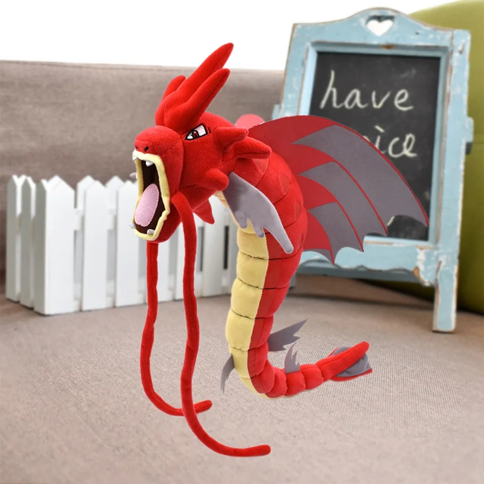 56-59cm Plush flying Mega Gyarados Shiny Gyarados Peluche Red And Blue Dragon Soft Stuffed pretty Domineering christmas Gift toy - Цвет: Mega Shiny Gyarados