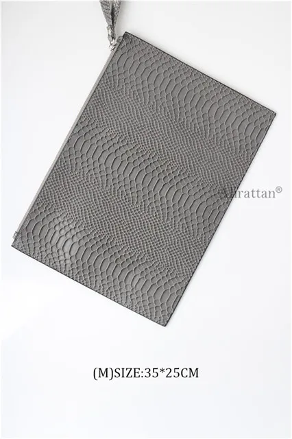 Alirattan New Python Leather Envelope Bag Women Daily Makeup Clutch Purse Soft Pouch Casual Wallet Hot Selling Banquet Clutch - Цвет: Snake Gray(M)