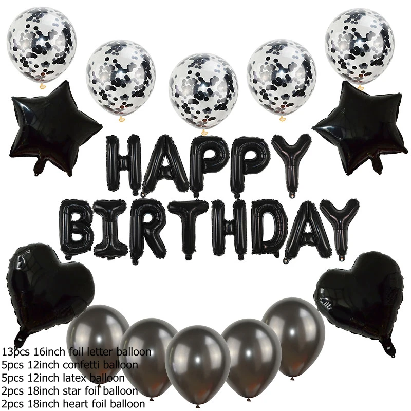 27 шт./компл. Happy birthday Алфавит шар звезда сердце фольги шар для дня рождения Воздушные шары Декорации Детские принадлежности для душа 8 - Цвет: B06
