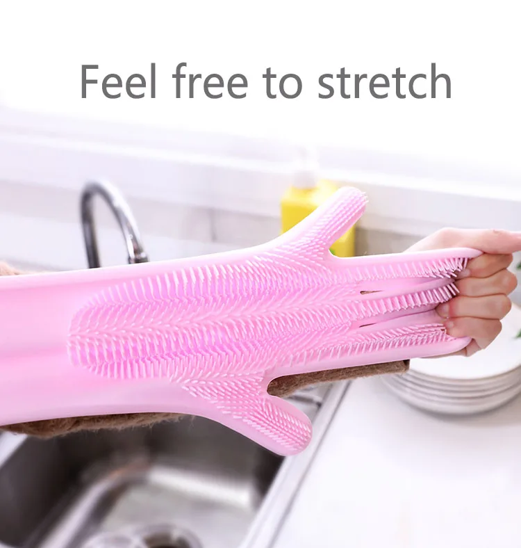 1 пара, силиконовый посудомоечный скребок, губка для мытья посуды, резиновые перчатки для мытья посуды, кухонные перчатки для мытья посуды