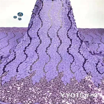 

African Sequins Lace Fabric High Quaity 3d Sequins Fabric Embroidery Tulle Lace Fabric For African Lace Party