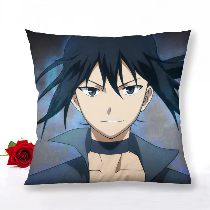 

Custom Canaan Anime Zipper Pillowcase Home Decoration Satin Fabric Square Pillowcase 40x40cm 45x45cm Bedroom Pillow Cover 1.15
