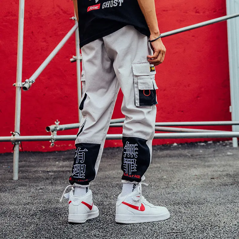 Ins Япония размера плюс мужские повседневные Драповые шаровары с заниженным шаговым швом хип-хоп брюки мешковатые танцевальные штаны готический панк стиль шаровары мужские