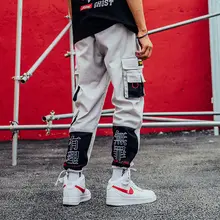 Ins Япония размера плюс мужские повседневные Драповые шаровары с заниженным шаговым швом хип-хоп брюки мешковатые танцевальные штаны готический панк стиль шаровары мужские