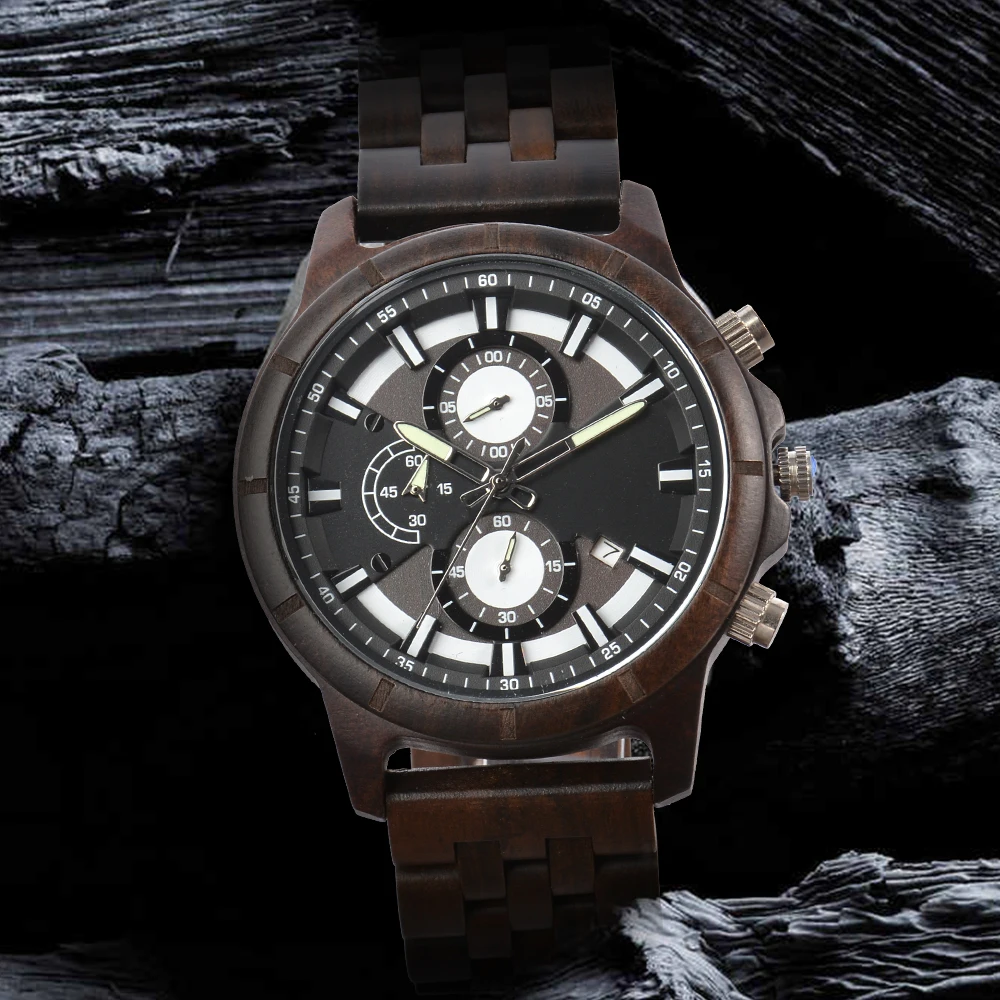 Men's Business Quartz Wood Watch Fashion Luxury Top Brand 2021 New Мужские часы