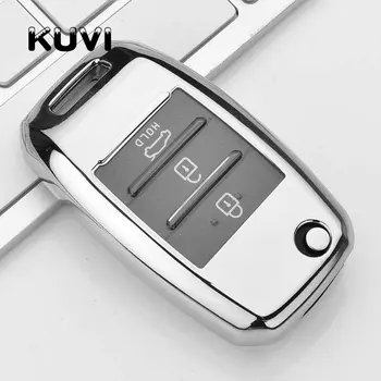 

Beautiful Full cover New Soft TPU car key case shell For Kia Rio QL Sportage Ceed Cerato Sorento K2 K3 K4 K5 Auto Accessories