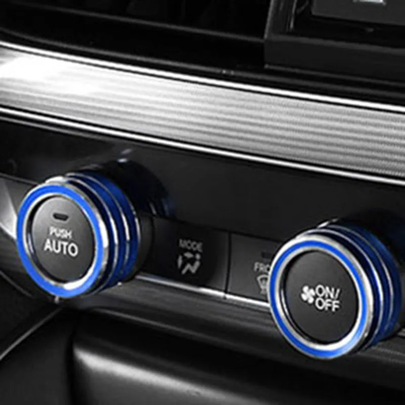 Декоративные ручки кольца крышки для Honda Accord- синий алюминий Замена интерьера