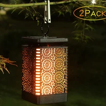 Солнечный светильник s мерцающее пламя уличные фонари на солнечных батарейках лампа светильник на солнечных батареях светодиодный водонепроницаемый подвесной светильник для сада