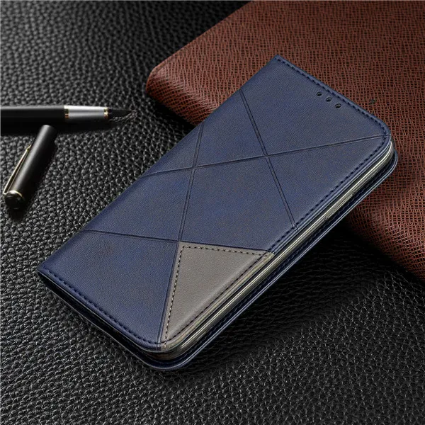 Flip Case For Huawei Y5 Y6 Pro Y7 Prime Y9 Prime Honor 7A Pro 7C 8A 8S 9X 10i Lite PU Leather Wallet Cover Coque Case - Цвет: Синий