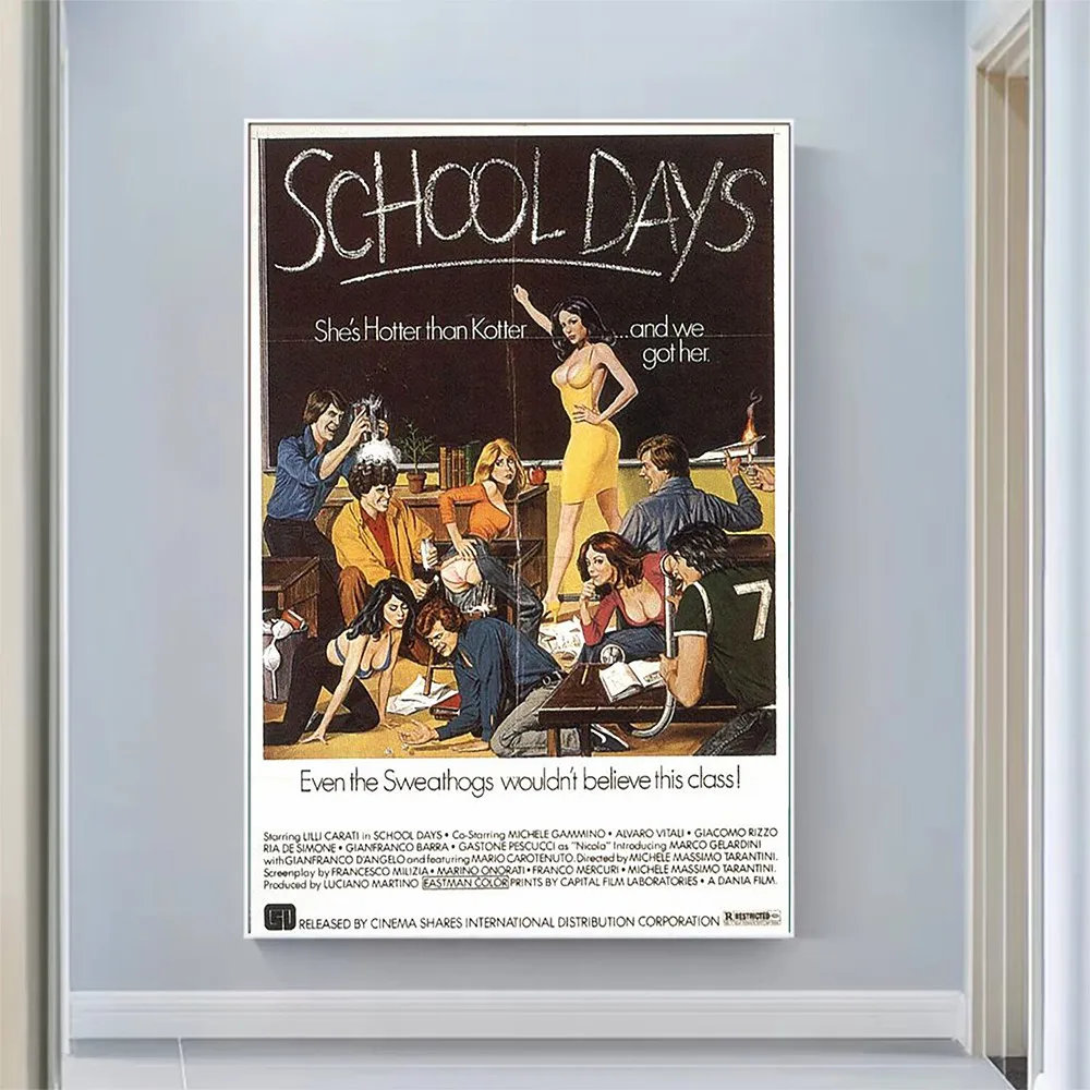 

V2301 School Days Vintage Classic Movie Wall Silk Cloth HD Poster Art Home Decoration Gift