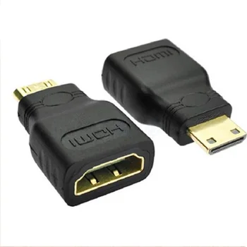 

1080P Mini HDMI Extension Adapter Mini HDMI Type C Male to HDMI Type A Female Converter Gold-Plated