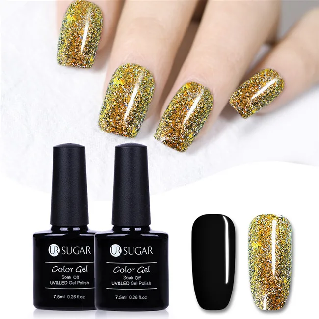 7.5ml 2pcs 6 Ur Sugar 5 мл Хамелеон голографический Гель-лак звездный блеск замачиваемый УФ-гель лак для ногтей эмаль - Цвет: 7.5ml 2pcs 6