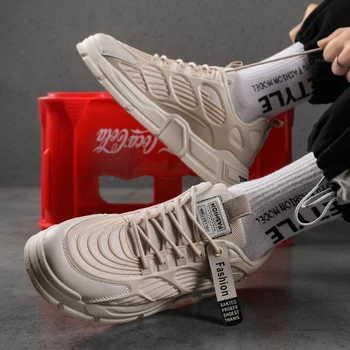 

2020 Autumn New Brand Fashion Men Casual Shoes Light Breathable Mesh Shoes Men Sneakers Lace UpSoft bottom Jogging Shoes