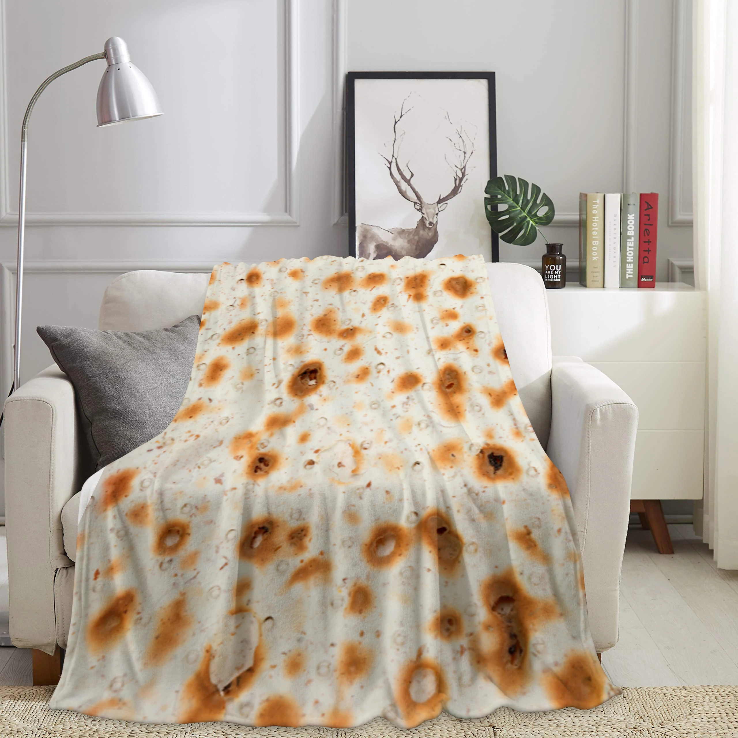 Забавное гигантское фланелевое одеяло Silstar Tex Burrito Tortilla утолщенное мягкое теплое