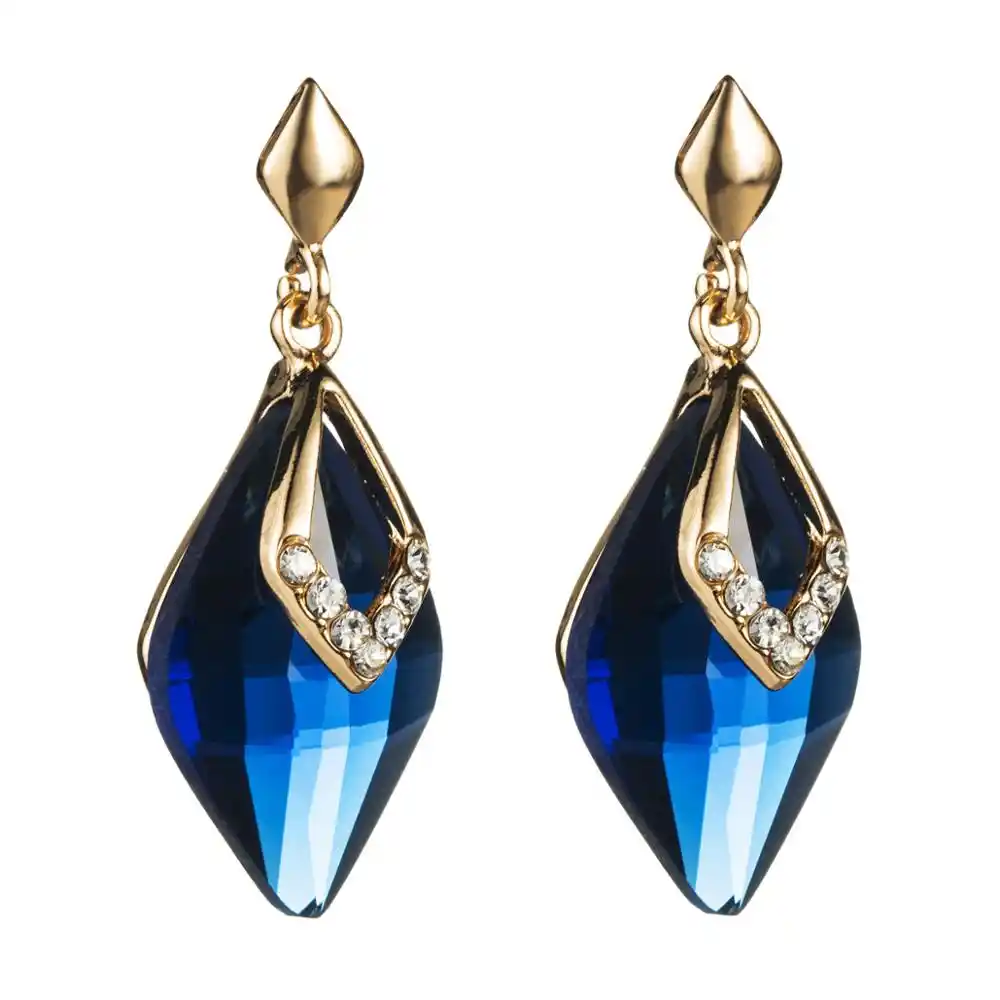 crystal water drop dangle earrings for women fashion jewelry