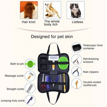 

Pet Beauty Tools Dog Travel Comb Portable Bag Pet Cleaning Tool Set New