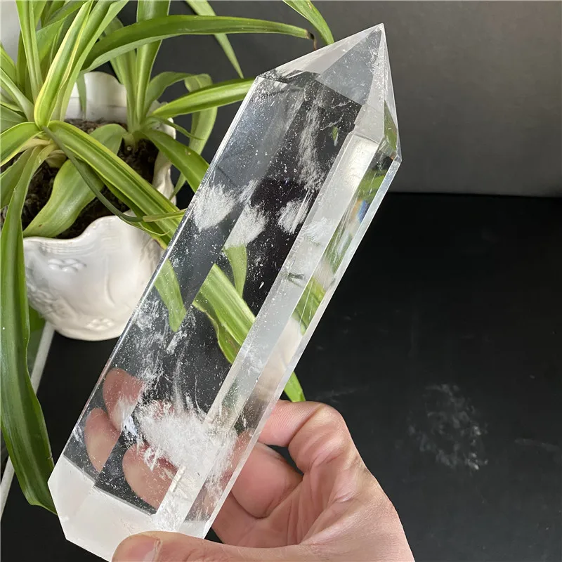 

big size Smelting stone white clear quartz stones and crystals obelisk wand pointhealing home&office decor provide energy