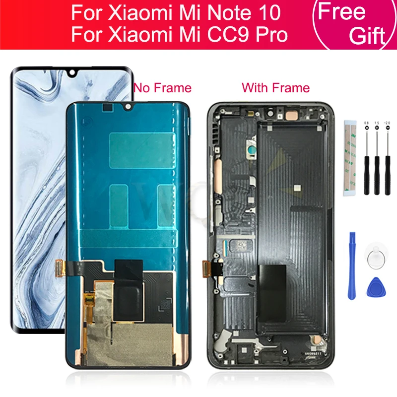 Для Xiaomi Mi Note 10 lcd M1910F4G дигитайзер в сборе для mi note10 дисплей сенсорный экран