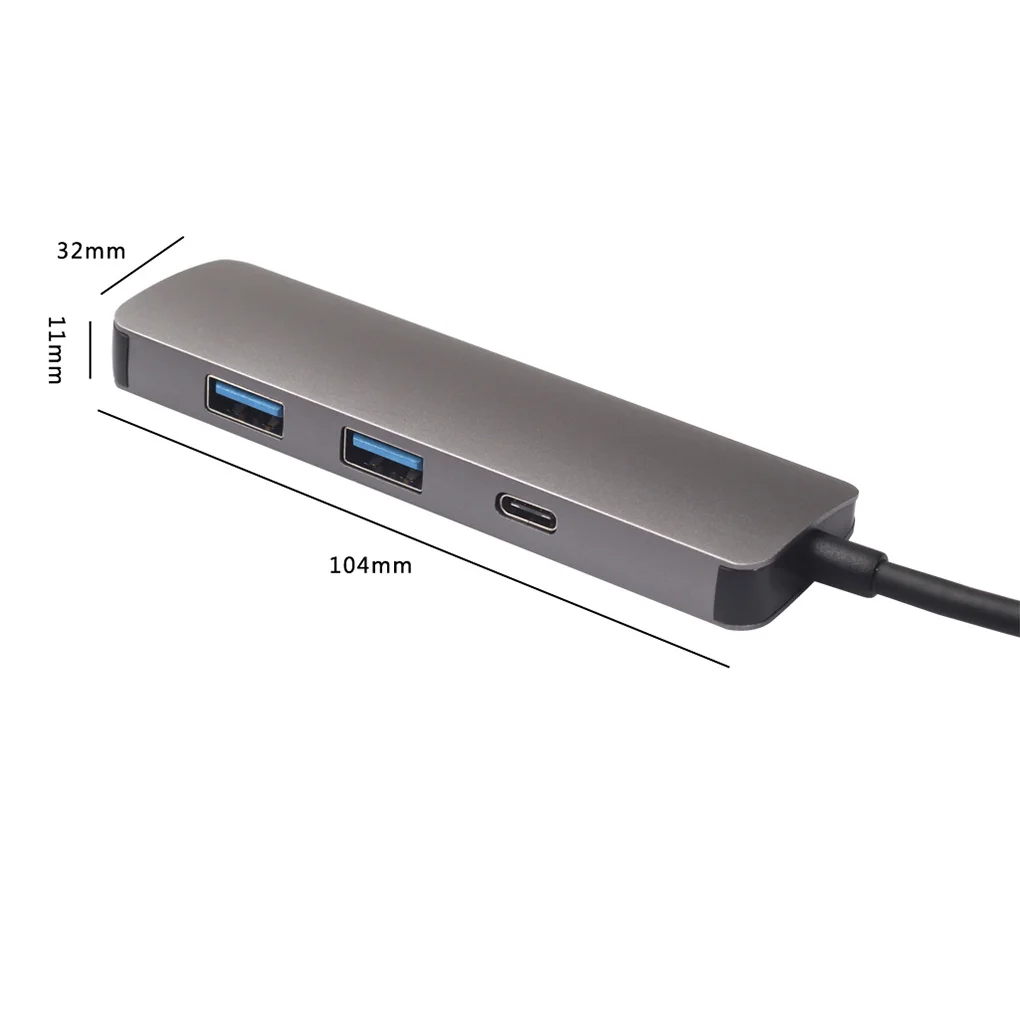 4 в 1 type-C в HD многопортовый адаптер видео конвертер USB 3,0 концентратор порт портативный ноутбук PD порт быстрой зарядки
