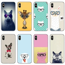 Gafas gato Animal jirafa perro para Samsung Galaxy A10 A30 A40 A50 A60 A70 A6s A8 A9s J4 J6 primer funda protectora Plus 2018