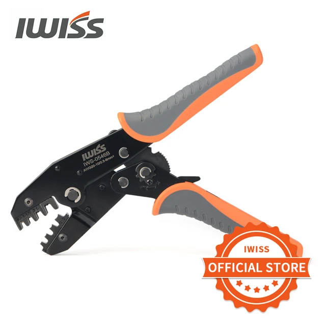 IWS-0546B Automotive Wire Harness Terminal Pliers 4.8/6.3mm Spring Connectors Crimping Pliers Cold Pressing Tool Hand Crimper IWS-0546B