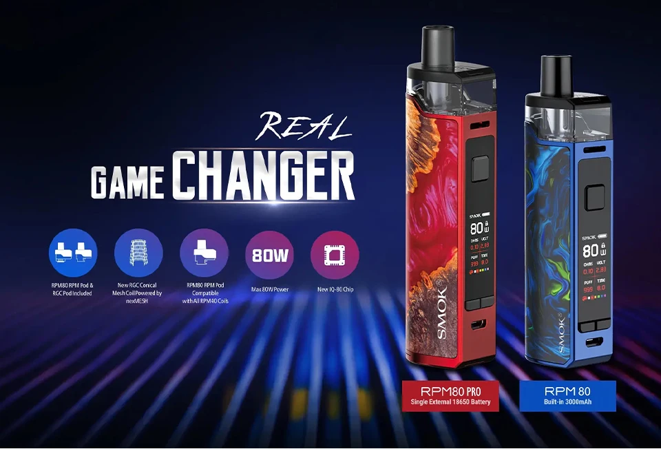 SMOK RPM80 Pod Комплект с 5 мл об/мин RGC Pod 3000 мАч 80 Вт RPM80 0.4ohm RPM сетка и 0.17ohm RGC сетка VS SMOK RPM40 VOOPOO Vinci