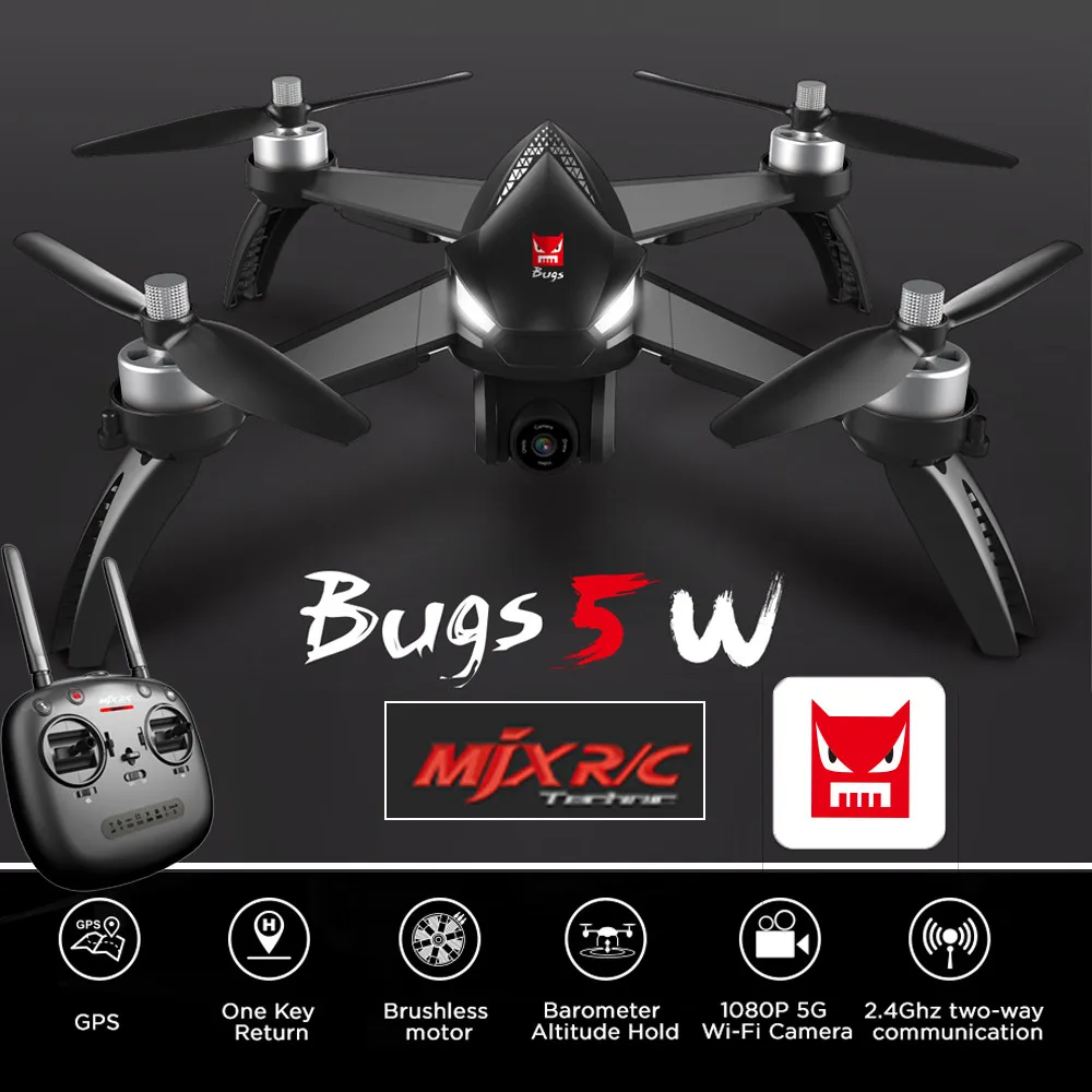 

MJX B5W WiFi FPV 1080P Camera / Waypoints / Points of Interest / Altitude Hold / One-click Attention Remote Drone JU 06
