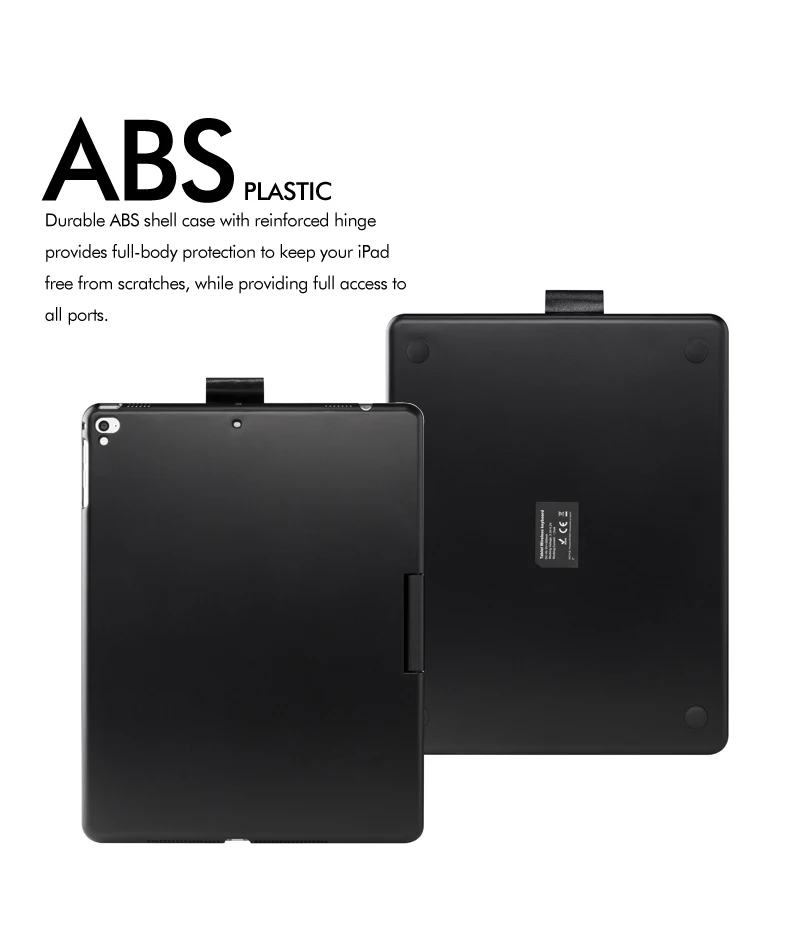 [] Премиум Пластиковая Беспроводная Bluetooth клавиатура флип-Фолио для нового iPad/iPad pro/Air2/Air1 360 Вращающийся+ 7 цветов подсветка