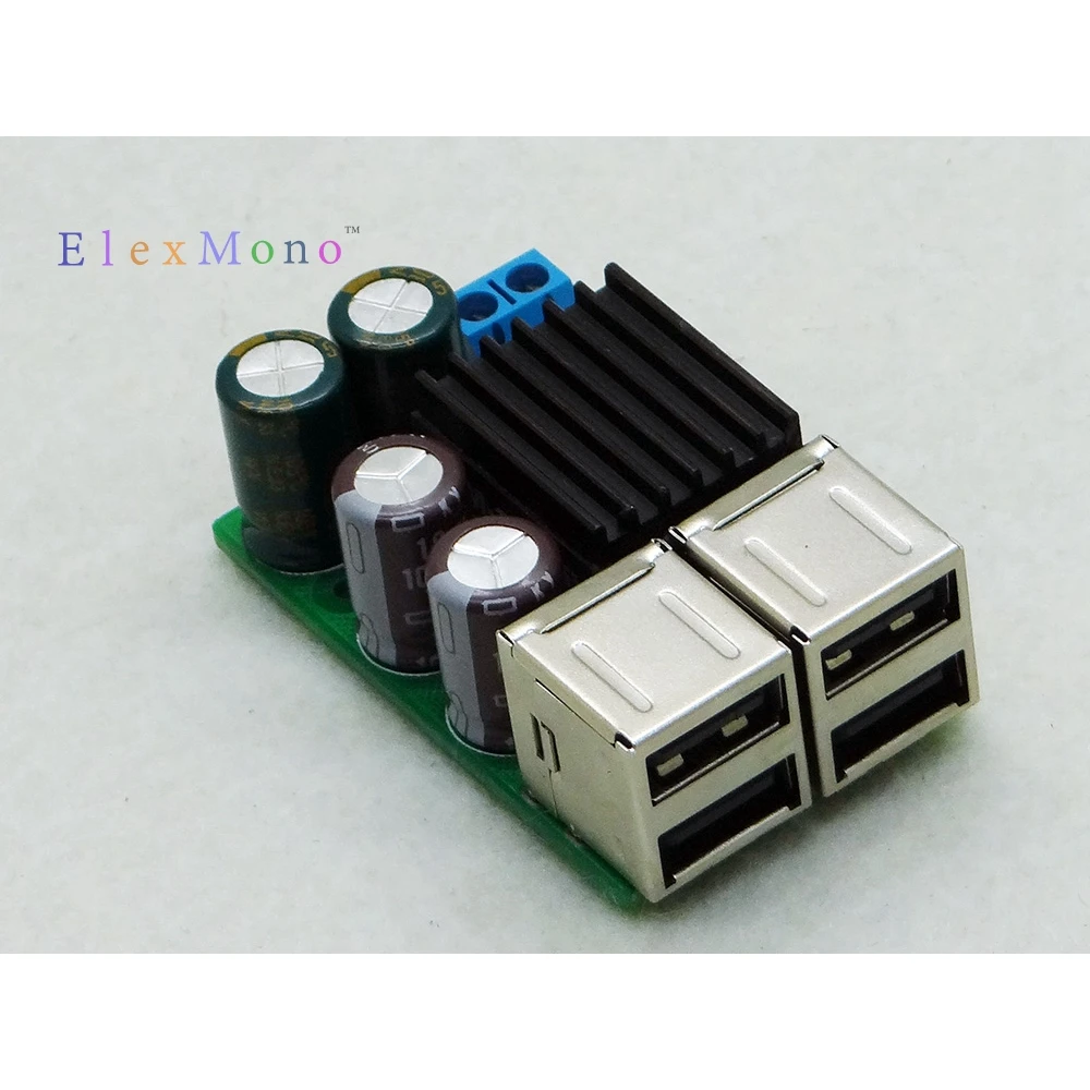 

4-USB 5V Charger Input 9-40V Car Navigator Mobile Phone Multi Charger (Max output 5A)