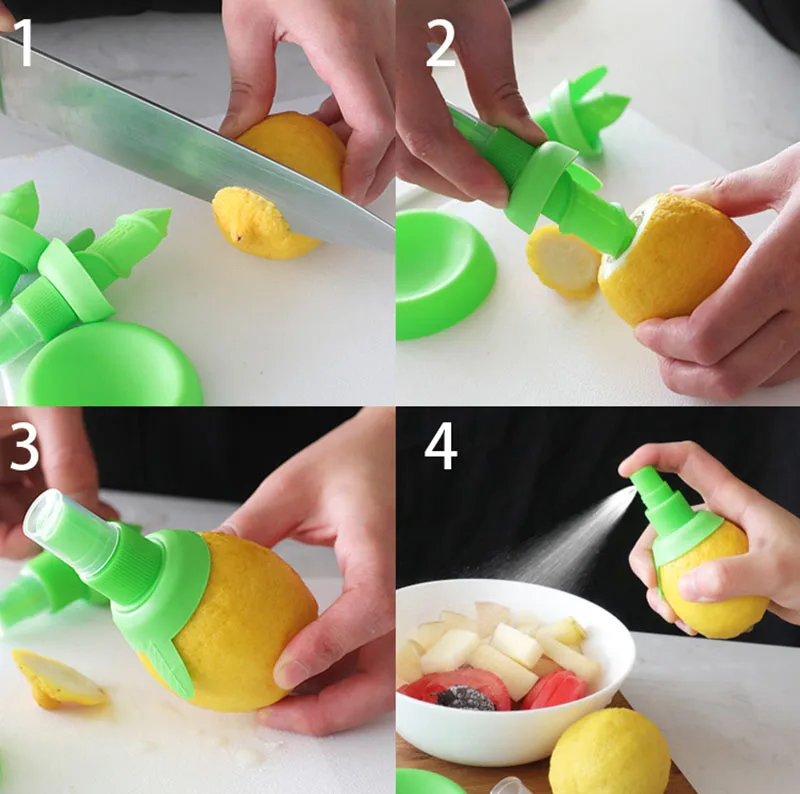 2Pcsset Home Kitchen Gadgets Lemon Orange Sprayer Fruit Juice Citrus Spray Cooking Tools Accessories Accesorios De Cocina6