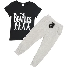 Комплект одежды из 2 предметов для маленьких мальчиков хлопковая летняя футболка с короткими рукавами и надписью+ штаны детская одежда