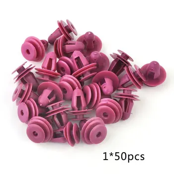 

50pcs 8mm 67771-12050 Red Plastic Car Panel Fixed Clamp Door Bumper Fastener Buckle for TOYOTA for Honda Free Shipping
