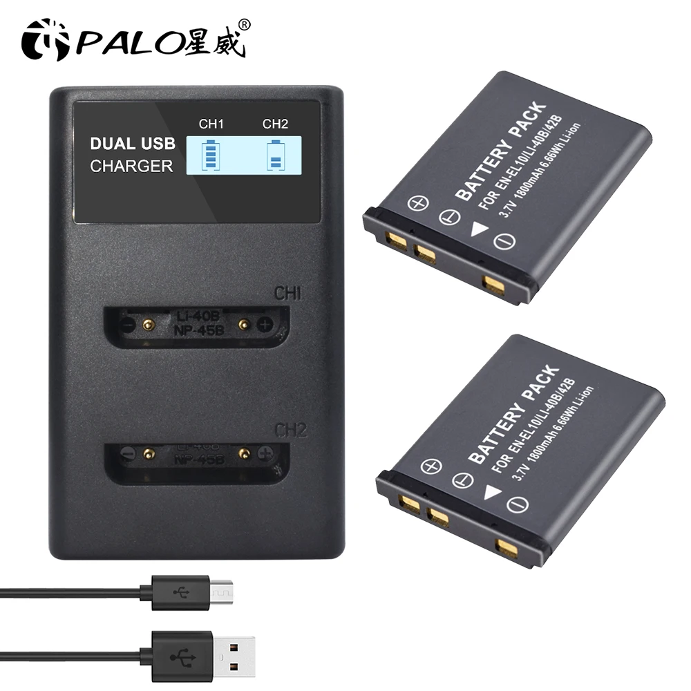 

3.7V 1800mAh Li-40B Li40B Li 40B Li-42B EN-EL10 Battery EN EL10 ENEL10 Digital Camera Battery For Olympus Nikon Fujifilm Kodak