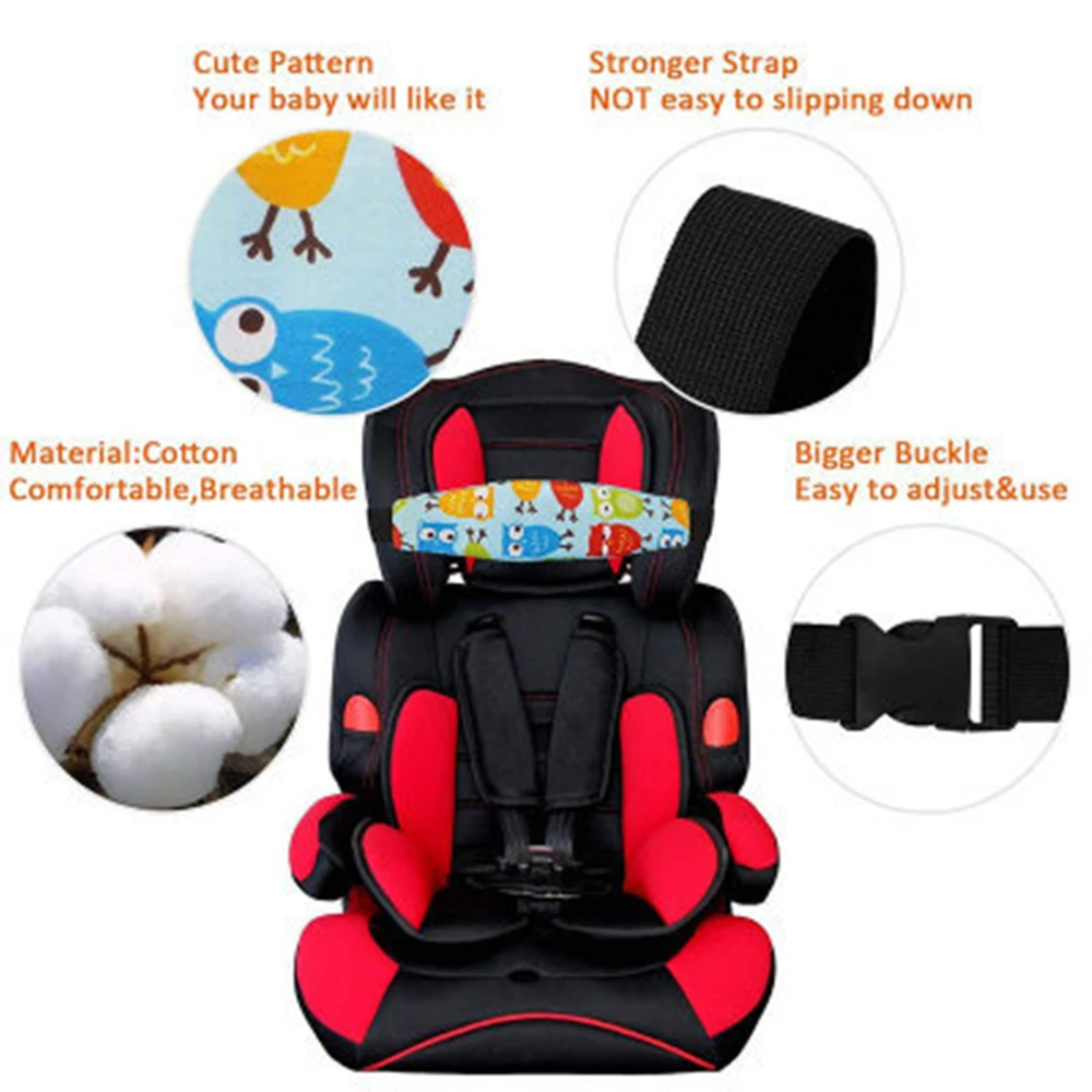 Infant Baby Car Seat Head Support Children Belt Adjustable Fastening Belt Boy Girl Playpens Sleep Positioner Baby Saftey Pillows 2